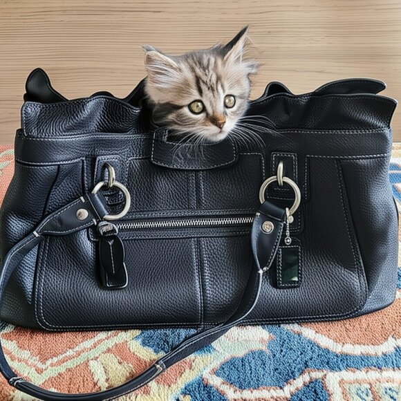 Mint Condition Y2K Coach Penelope Pebbled Black Leather  Satchel/Handbag - Picture 1 of 6